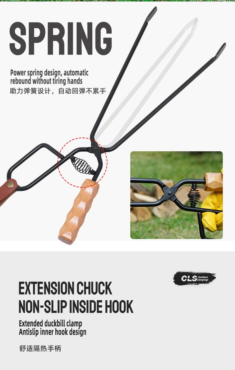 Outdoor barbecue charcoal clip,extended and thickened anti scalding charcoal clip,essential carbon clip for camping,travel,home