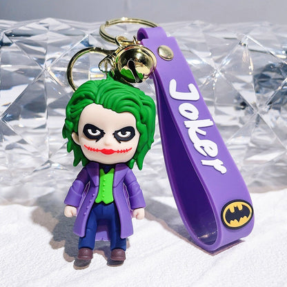 Anime Harley Quinn desenho animado Marvel Batman Coringa imagem boneca bolsa chaveiro pingente fofo Mulher Maravilha acessórios para carro chaveiro