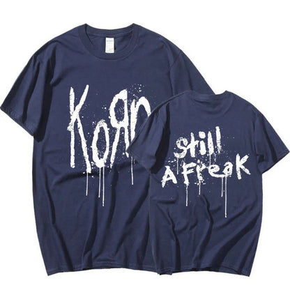 Korn Music Concert Rock Band World Tour Pure Cotton T-shirt Personalized Street Versatile 2024 Summer Fashion T-shirt