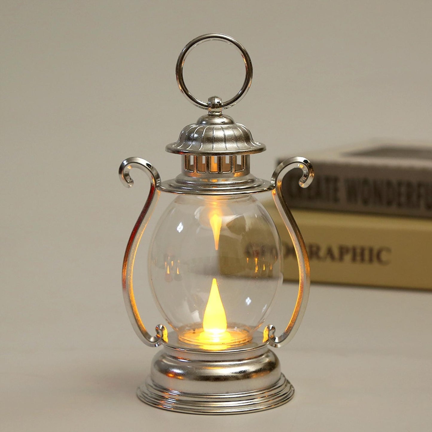 Led Retro Glowing Pony Lantern 2025 Christmas Halloween Simulation Cande Light Lamp Party Supplies Home Decorations