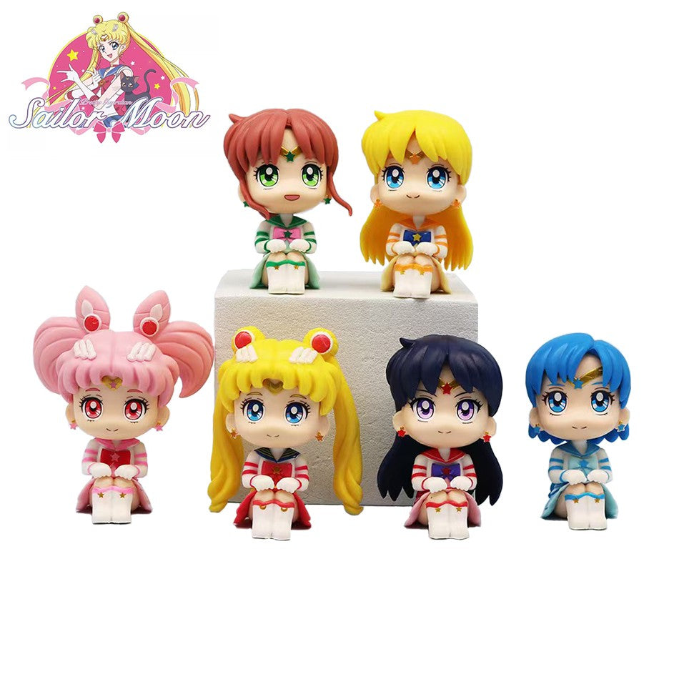 7cm Boneco de Anime de Sailor Moon Tsukino Usagi/Chibiusa/Kino Makoto Boneco de Ação Sailor Mars Júpiter Mercúrio Vênus Brinquedo Infantil