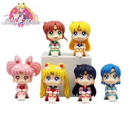 7cm Boneco de Anime de Sailor Moon Tsukino Usagi/Chibiusa/Kino Makoto Boneco de Ação Sailor Mars Júpiter Mercúrio Vênus Brinquedo Infantil