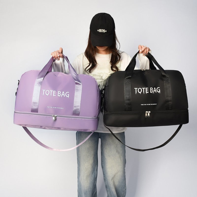 Multifunctional Large-Capacity Travel Duffle Bag with Adjustable Shoulder Strap, Durable Nylon Casual Gym Bag for Sports