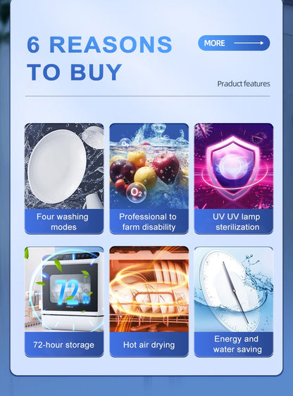 Household Desktop Mini Drawer Dishwasher Portable Kitchen Intelligent Dish Washer Factory Dishwasher Machine OEM