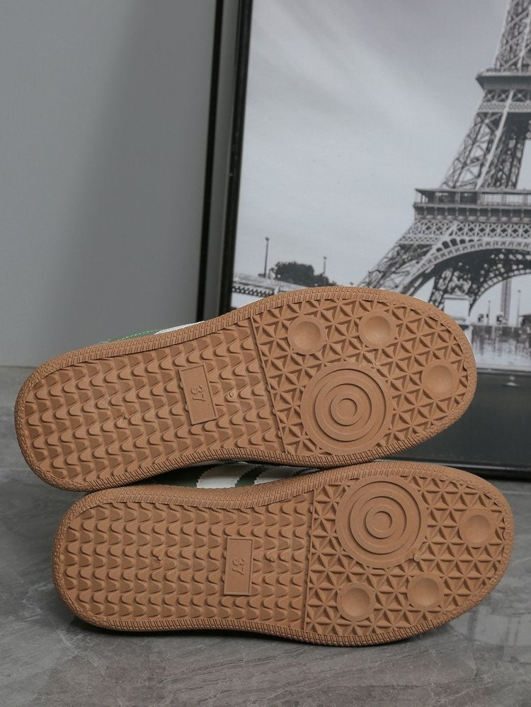 Lightweight Comfortable Sneakers for Women Fashion Striped Lace Up Sports Shoes Woman Casual Breathable Green Sneakers Plus Size