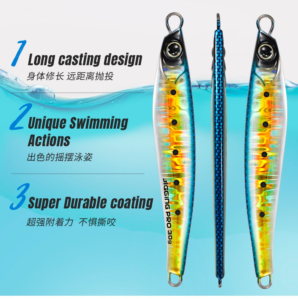 JIGGING PRO Jugulo Jig 15g 20g 30g 40g 60g Casting Jig Pesca de Costa Metal Jig Isca Pesca Marítima