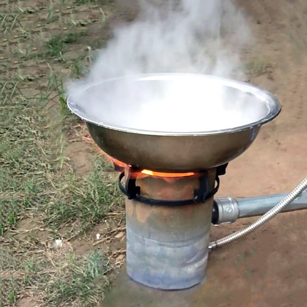 Fogão Aquecedor para Estufa a Óleo Queimado, Conjunto de Queima de Óleo de Motor Usado com Soprador Elétrico para Cozinhar e Ferver Água