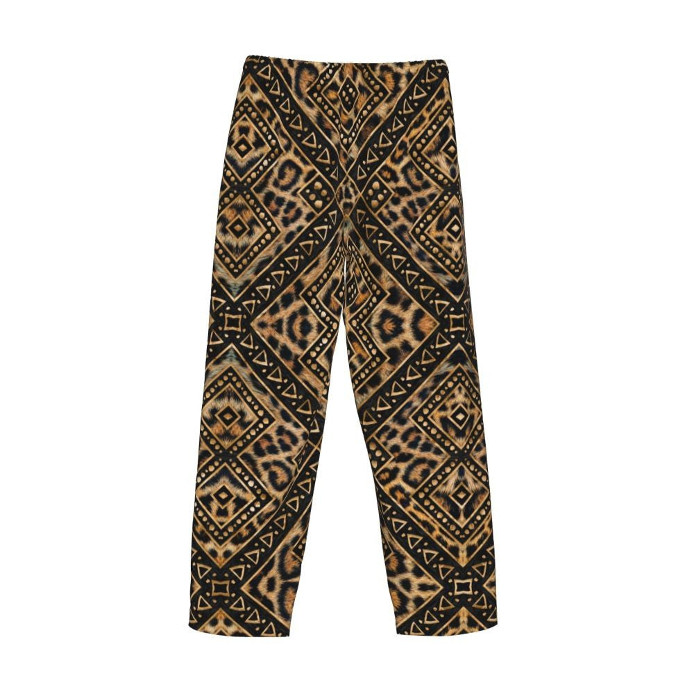 Custom Leopard Print Pajama Pants Men's Animal Skin Sleepwear Lounge Sleep Bottoms Stretch with Pockets