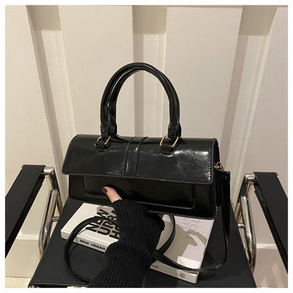 High Quality PU Leather Handbag Purse Women's Bag Solid Color Shoulder Crossbody Bags Lady Messenger Small Tote for Women Girls