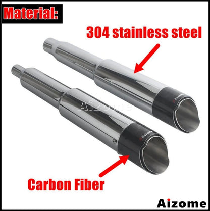 Motorcycle 4.5Inch Slash?Cut Exhaust Muffler Carbon Fiber For Harley M8 Touring Electra Street Glide Road King Road Glide 17-26