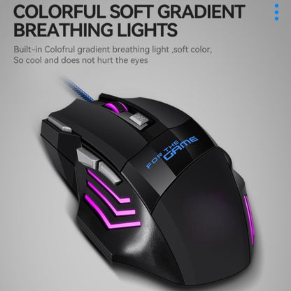 Mouse Gamer USB com Fio G6 7 Botões 5500DPI Ajustável Óptico Ergonômico E-sports para Laptop PC Xiaomi HUAWEI Samsung Pad