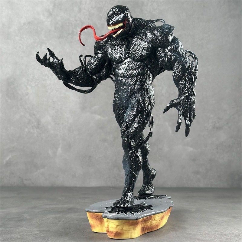 2024 Mais Recente Venom PVC Sólido Posição Deitada Venom Aliança de Vilões Homem Aranha Anime Modelo Artesanal Decoração Boneco