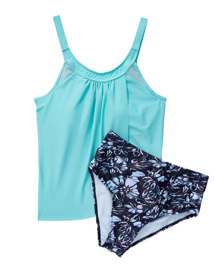 Women Tummy Control Tankini Bathing Suits High Waisted Padded Swimwear Plus Size Beachwear Swimsuit Bikini Sets Female