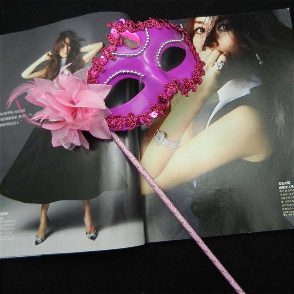 Masquerade Mask Women's Mask Handheld Mask Electroplated For Costume Party Photo Shoot Carnival