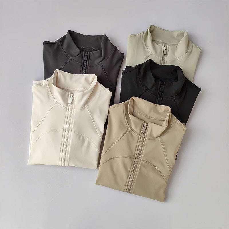 Women's Quick-Drying Long Sleeve Sports Jacket Running Training Fitness Top Gym Workout Sweatshirt - Casual Sports Coat