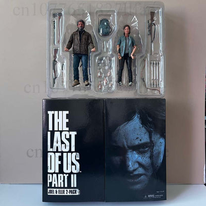 NECA The Last Of Us Part 2 Joel Ellie Com Arco Boneco de Ação 18cm Conjunto de 2 Peças Brinquedo Modelo Articulações Móveis Boneca Decoração de Quarto Presente