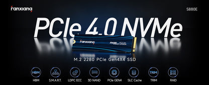 Fanxiang S880E SSD M.2 7300MB/s 1TB/2TB/4TB M.2 NVMe SSD PCIe 4.0x4 Disco Rígido Interno Para PS5 Laptop PC