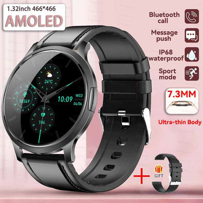 2026New Ultra Slim 1.32" HD AMOLED SmartWatch Women's Screen Always Display Time Heart Rate Calls HD High-end Fashion Smartwatch