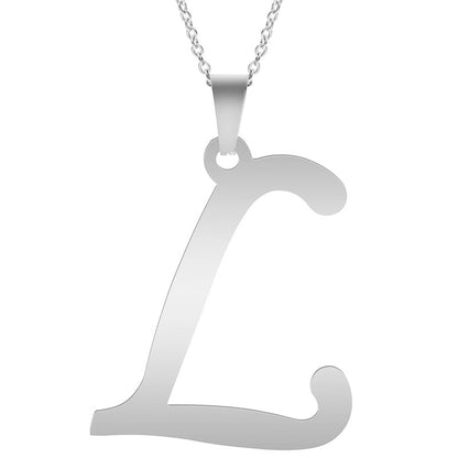 Colar com Pingente de Letras Iniciais A-Z Alfabetos em Inglês Colares de Aço Inoxidável Para Mulheres Homens Acessórios Joias da Moda Presente