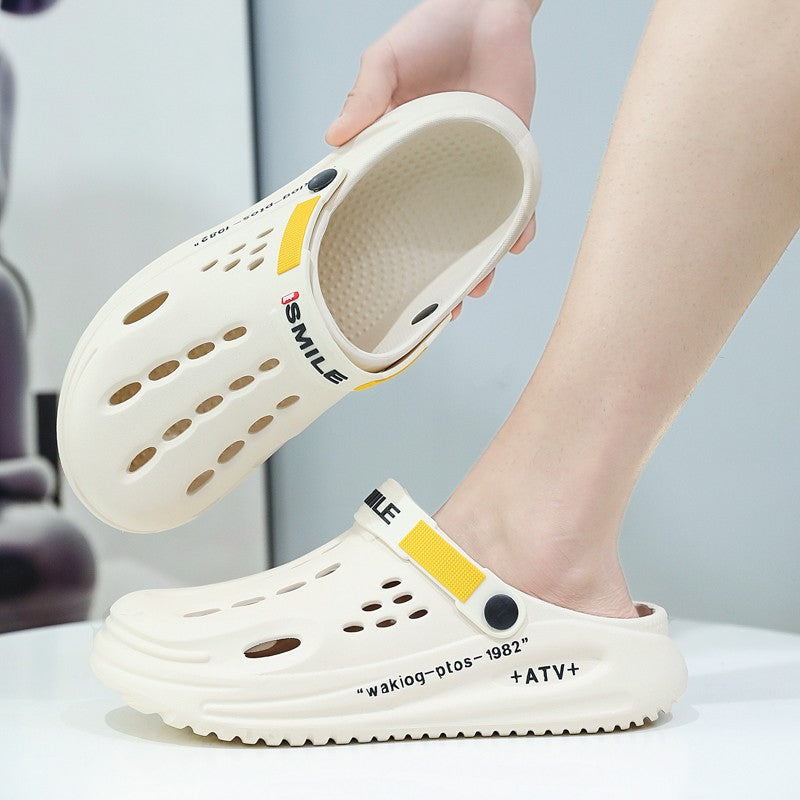 Big Size 47 Fashion Men Beach Sandals Outdoor Clogs Comfortable Indoor Slippers Trend Men Casual Shoes Home Garden Shoes Sandals