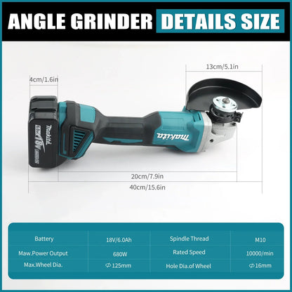 Esmerilhadeira Angular Sem Fio Makita DGA404 Original Brushless Máquina de Polir e Cortar Ferramenta para Bateria Makita 18V