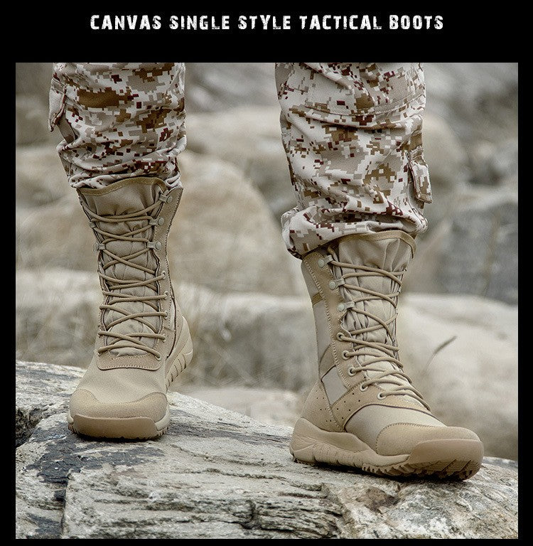 Bota Tática Leve de Verão para Combate Masculina e Feminina, Treino de Escalada, Impermeável, Caminhada ao Ar Livre, Sapatos de Malha Respirável