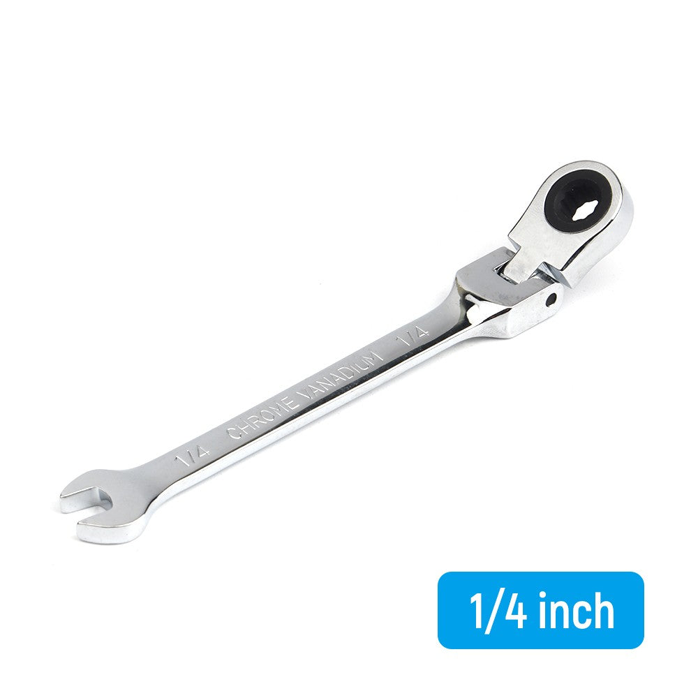Jogo de chaves de catraca de tamanho imperial de 1/4 a 15/16 polegadas, de 1 peça, com cabeça flexível universal, ferramentas manuais para reparo de carros
