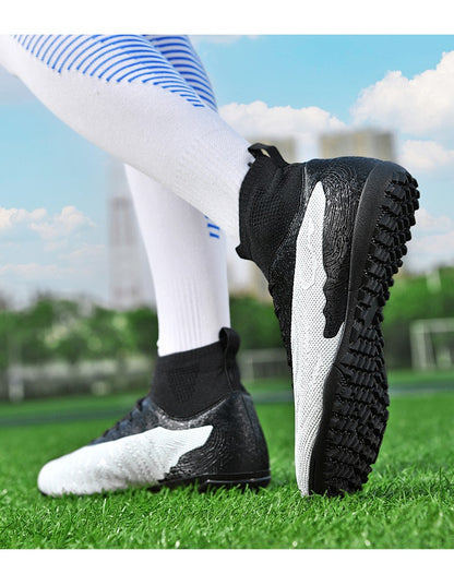 New Men Sport Soccer Shoes Training Boys Football Boots Outdoor Adult Long Spikes Non Slip Cleats Breathable Match Comfortable