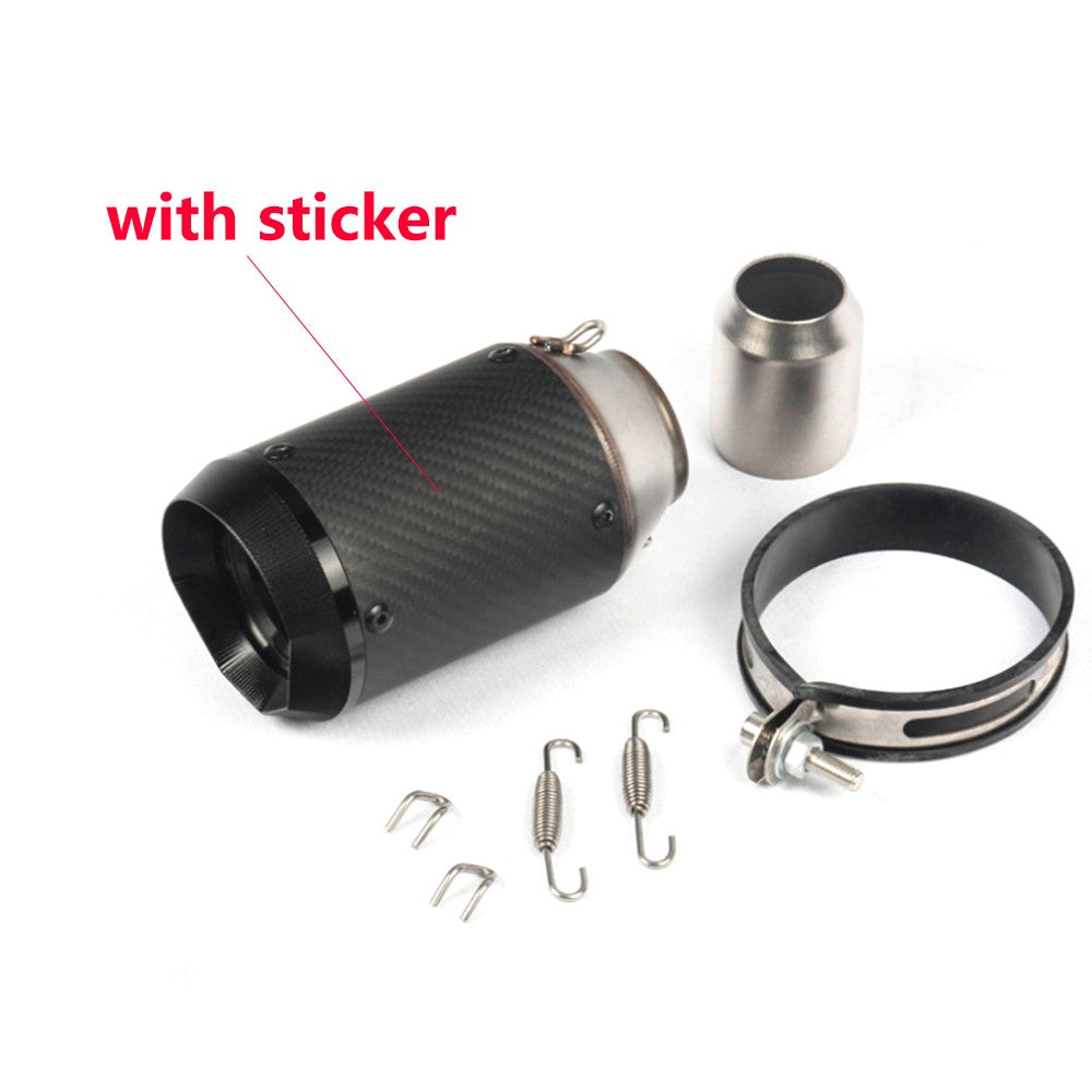 Universal Motorcycle Exhaust CNC Carbon Fiber Escape Muffler For Kawasaki Z900 FZ6 RC390 S1000XR