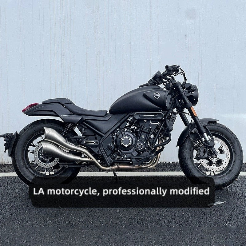 For VOGE CU525 special modified accessory HA dolphin dual exhaust system - the full-length sound is deep and low-pitched.