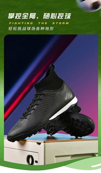 Men Fast Soccer Shoes Professional TF/FG Indoor Futsal Football Field Boot Unisex Society Cleats Long Spikes Sneaker Comfortable