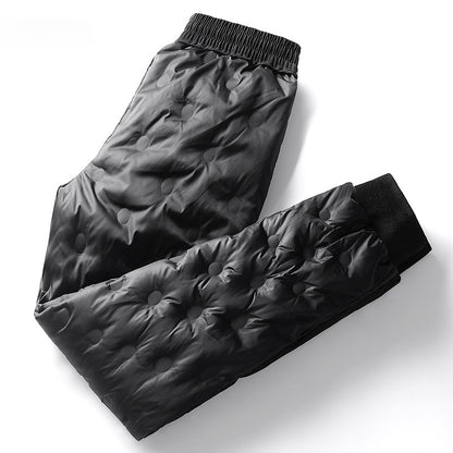 Men's Down Pants Autumn Winter New Solid Color Thickened Warm Outdoor Travel Adventure Harem Pants Men's Plus Size Casual Pants