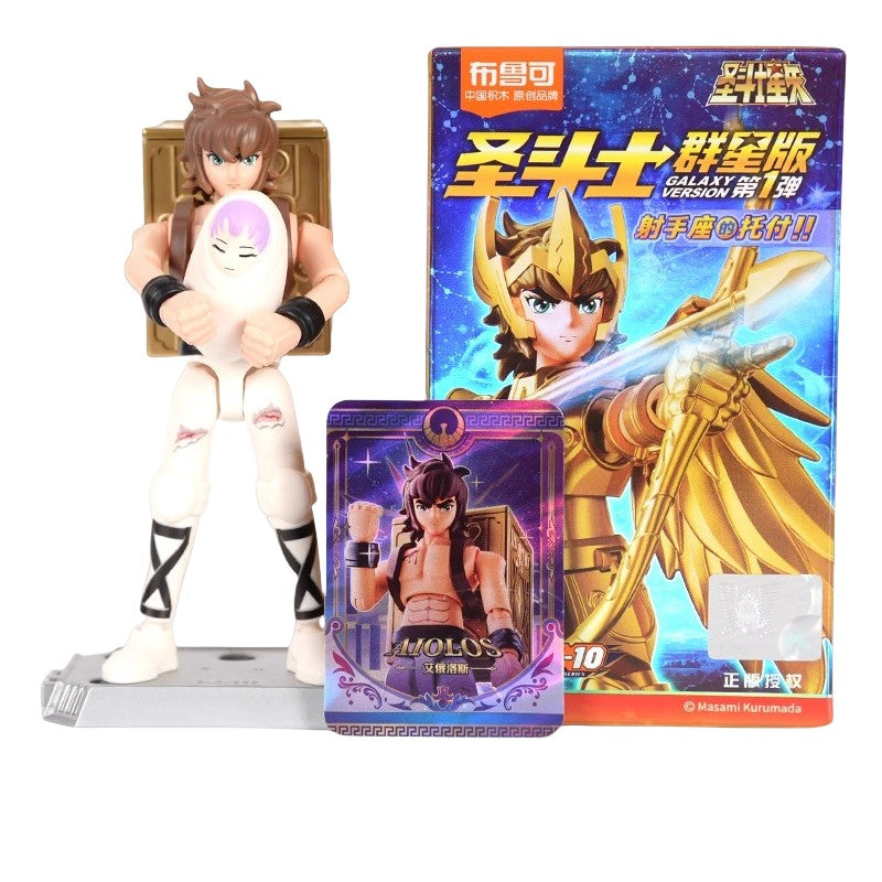 Blokees Gold Saint Action Figure Versão Galáxia 02 Libra Dohko Sagitário Saint Seiya Brinquedos de Montar Presente de Aniversário Infantil