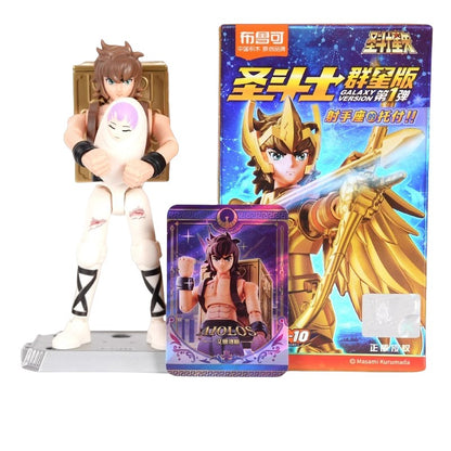 Blokees Gold Saint Action Figure Versão Galáxia 02 Libra Dohko Sagitário Saint Seiya Brinquedos de Montar Presente de Aniversário Infantil