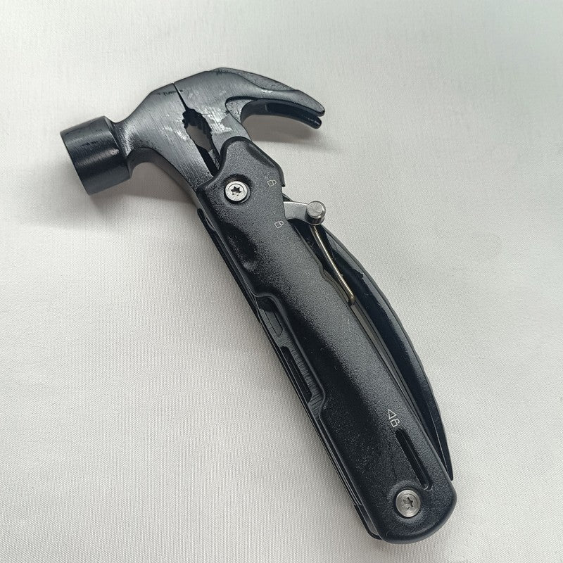 Equipamento essencial para acampamento, presente de Ano Novo, ferramenta multifuncional de martelo 12 em 1 para homens, presente para pai/ele/marido