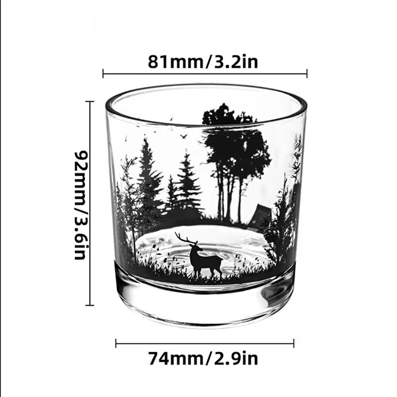 Copo de Vidro de Silhueta Preta de Alta Qualidade 300ml Copos Personalizados para Beber Copo Criativo de Uísque para Casa Copo Iceberg
