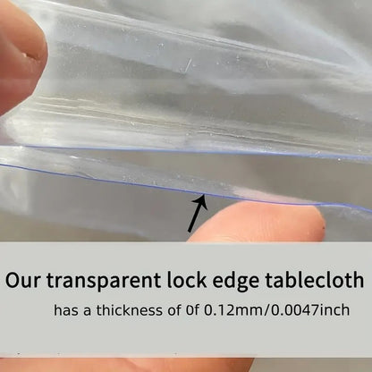 Transparent round plastic tablecloth protective sleeve, waterproof and oil proof PEVA tablecloth