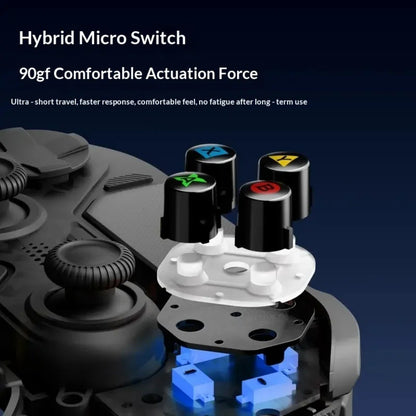 AceGamer Hyper Shadow D4 Gaming Controller Wireless Bluetooth TMR Joystick Customizable Buttons for PS4/Pc/Steam/Switch2 Game