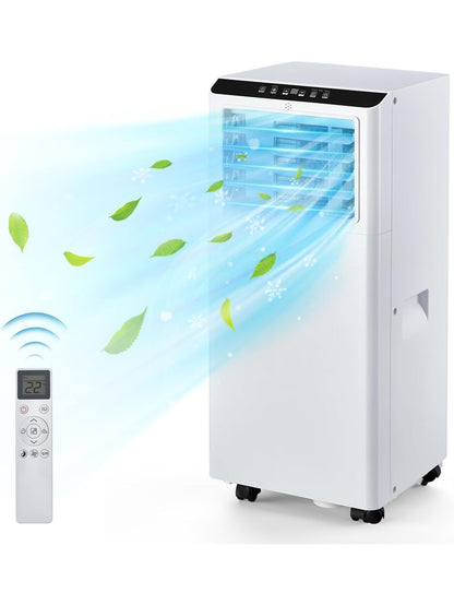 Ar-Condicionado Portátil 8000BTU com Controle Remoto e Timer 24h, Unidade de AC Portátil 3 em 1 de Baixo Ruído com Desumidificador