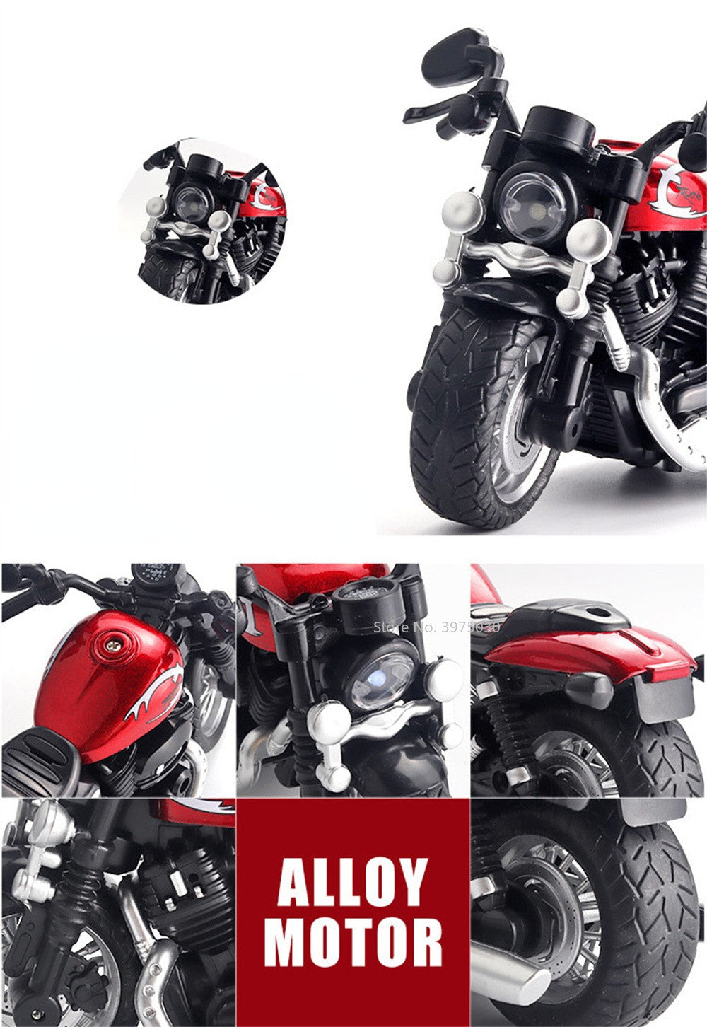 Modelo de Moto Kawasaki Escala 1:12 Miniatura em Liga Leve Brinquedo Carro Som Luz Pneus de Borracha Motocicletas Veículo Presente Perfeito para Meninos