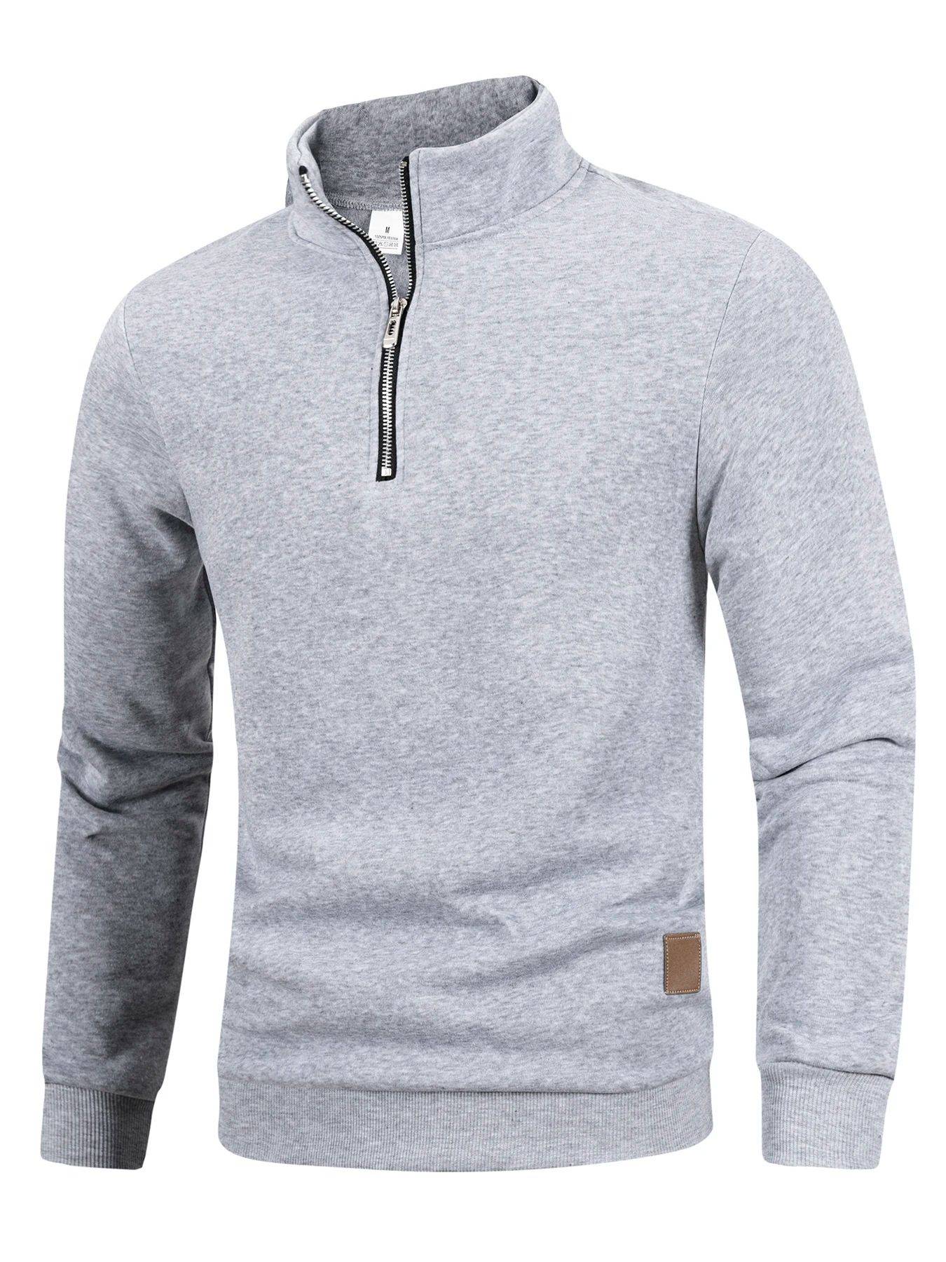 Men's Quarter Zip Up Long SleeveSlim Fit Lightweight Mock Neck Pullover Casual Sweaters Half Turtleneck Cozy Outdoor Streetwear
