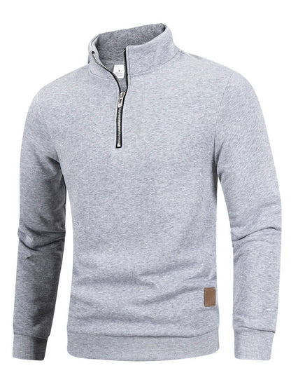 Men's Quarter Zip Up Long SleeveSlim Fit Lightweight Mock Neck Pullover Casual Sweaters Half Turtleneck Cozy Outdoor Streetwear