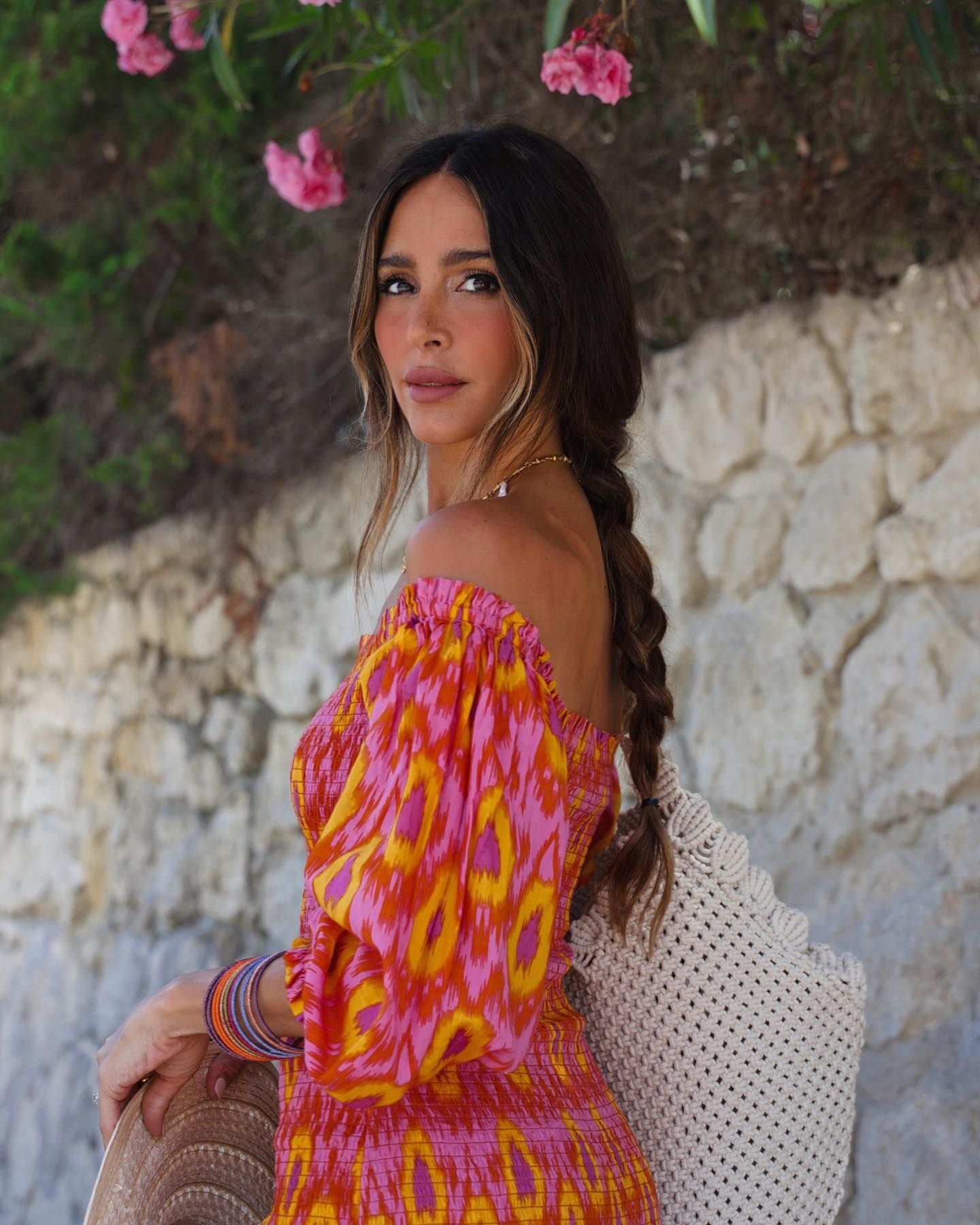 Women Summer Party Holiday Lady Streetwears Print Ruffle Pleated Long Dress Fash
