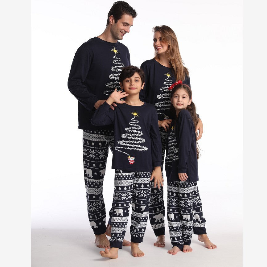 New Family Christmas Pajamas Mom Dad Kids Matching Clothing Set Baby Dog Romper Pjs Soft Loose 2 Pieces Suit Homewear Xmas Look
