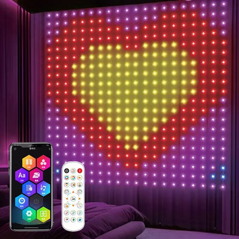 DC5V WS2812 Fairy Lights Curtain Led String RGBIC Led String Light Decor Dimmable Bluetooth APP Control for DIY Christmas Party