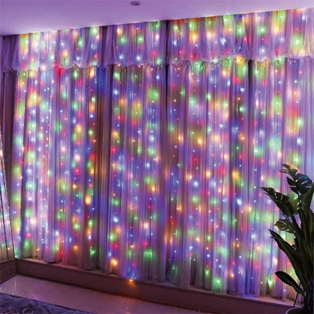3/6m LED Curtain String Lights USB Festoon Remote Control Garland Fairy Lights Wedding Christmas Decoration for Home Bedroom