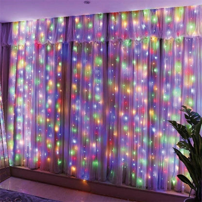 3/6m LED Curtain String Lights USB Festoon Remote Control Garland Fairy Lights Wedding Christmas Decoration for Home Bedroom