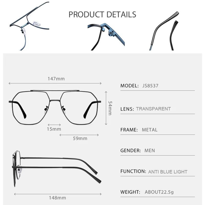 Men Reading Glasses Prescription Eyeglasses Frame CR39 Optics Lenses Myopia Presbyopic Eyewear Women Blue Light Blocking Glasses