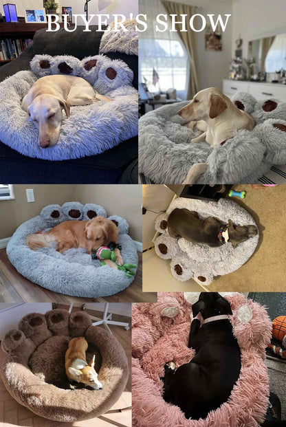 Cama de Cachorro Inverno Gato Sofá Cama Fofa Pata de Urso Confortável Camas Para Animais de Estimação Pequenos Médios Grandes Almofada Macia Fofa Cama de Cachorro