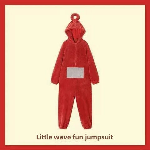 Adorable Baby Antenna Winter Pajamas Adult Children Boys Girls Cartoon Home Clothes Overalls Sleepwear for Teenage Girls